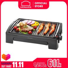 Bếp nướng điện Lock&Lock EJG221 1300W, 5 mức nhiệt linh hoạt, bề mặt bếp có lớp thoát dầu, phù hợp với 2-6 người