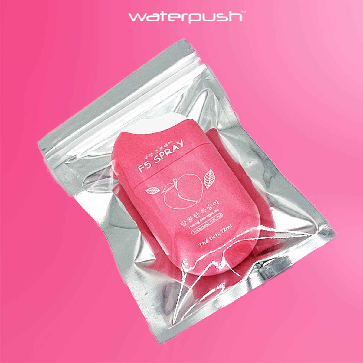 Quà tặng từ thương hiệu WaterPush, Xịt miệng F5 Spray giúp hơi thở thơm tho
