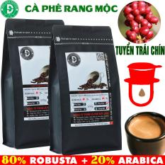 1kg cà phê rang mộc gu đậm Thành phần 80% Robusta + 20% Arabica – Cafe Ngon Nguyên Chất Đến Từ Đắk Lắk – 2 gói mỗi gói 500gr – Cam kết nguyên chất – Xay sẵn dùng pha phin – DUC ANH COFFEE thương hiệu cafe rang mộc – cà phê Đức Anh