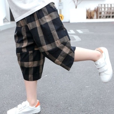Quần short bé trai mùa hè quần âu cho bé trai lớn quần ống rộng ống rộng kẻ sọc phong cách Hàn Quốc sành điệu QC5291525☫❖
