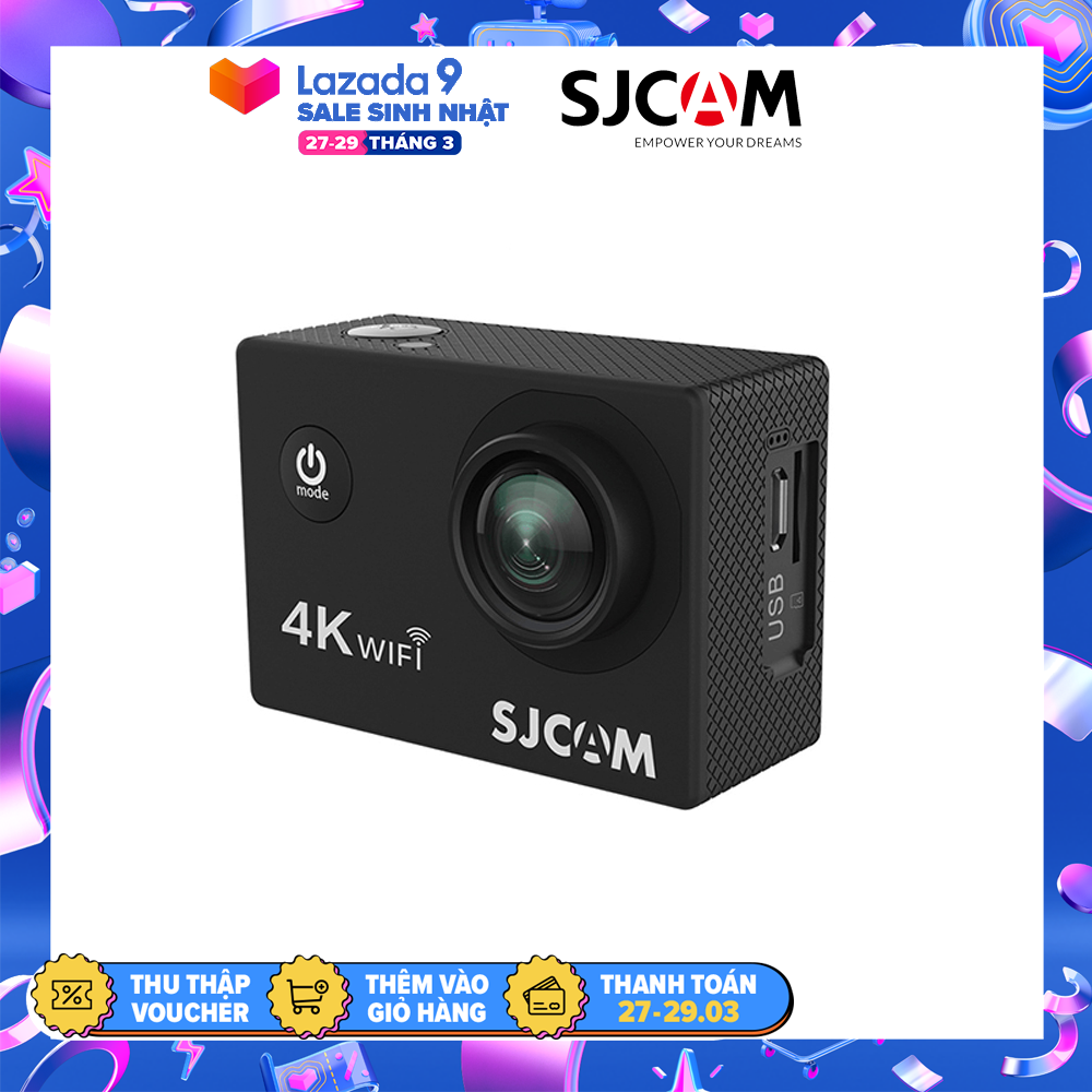 [Giảm 8% cho đơn từ 49K]Camera hành trình SJCAM SJ4000 AIR 4K WiFi – Hãng phân phối chính thức