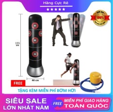 ( QUÀ TẶNG Ý NGHĨA) Bao trụ đấm bốc tự cân bằng – PURE BOXING – 155cm – Đường kính 48cm – Tặng Kèm Bơm Hơi, Keo Chuyên Dụng.