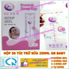 Hộp 50 túi trữ sữa mẹ 250ml GB Baby G50 (Công nghệ Hàn Quốc)