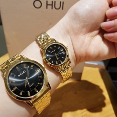 Đồng hồ nam nữ Halei 502 mặt đen dây da kim loại chính hãng, đa dạng sản phẩm, cam kết hàng như hình