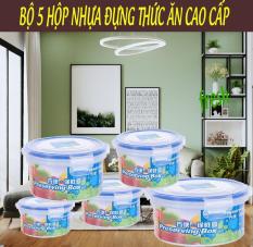 Hộp Nhiều Ngăn Nhỏ, Hộp Đựng Thức Ăn Có Khả Năng Chịu Nhiệt Cao , Bộ 5 Hộp Đựng Thức Ăn Chất Liệu Nhựa An Toàn Hoàn Toàn Kín Nước Giúp Bảo Quản Thức Ăn Lâu Và Tươi Ngon
