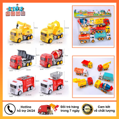 Xe đồ chơi bộ 6 xe xây dựng giá rẻ