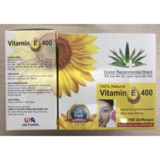 Vitamin E 400 Đẹp da, sáng da, chống lão hoá da hộp 100 viên