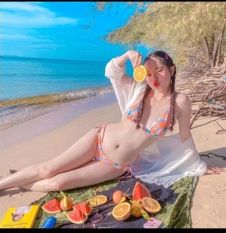 Bikini Trái Cam 2 Mảnh Dễ Thương, Đồ Bơi Áo Tắm Nữ Họa Tiết Trái Cây [Ảnh Chụp Thật] – OS072