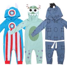 Combo 3 bộ Bodysuit dài hình thú ngộ nghĩnh cho bé trai và bé gái + Tặng kèm 1 vớ vải ngẫu nhiên cho bé – Mihababy – PBDS_CB