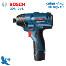 Máy bắt vít dùng pin Bosch GDR 120-LI KIT Pin 12V-1.5Ah kèm phụ kiện Mũi khoan tường CYL-1 2/3/4/5/6