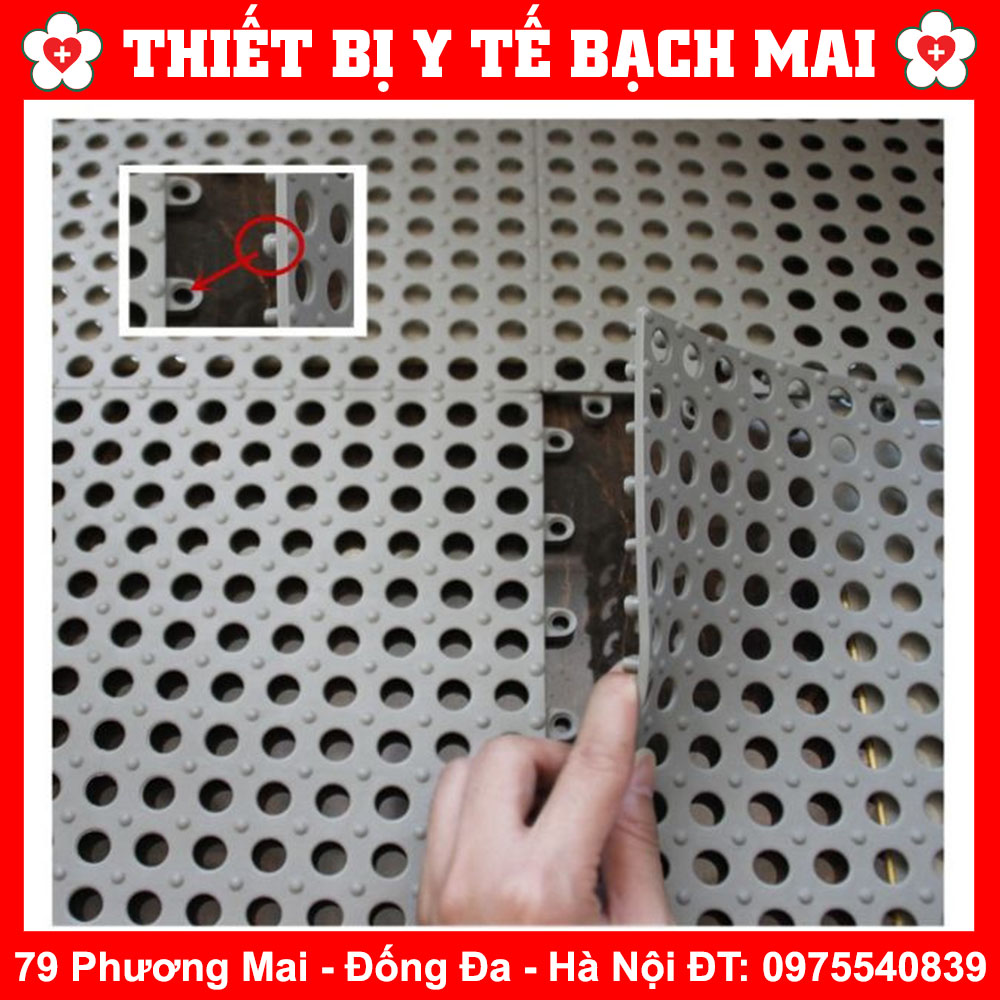 Tấm Thảm Lót Sàn Nhựa Lỗ Kháng Khuẩn, Chống Trơn, Trượt KT30*30cm Sạch Sẽ, Thoáng Mát, Êm Chân, An Toàn...