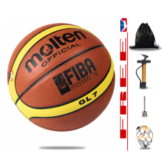 Bóng rổ da Molten GL7 – size 7 – Tặng bơm + Balo rút + Kim bơm và Túi lưới đựng bóng