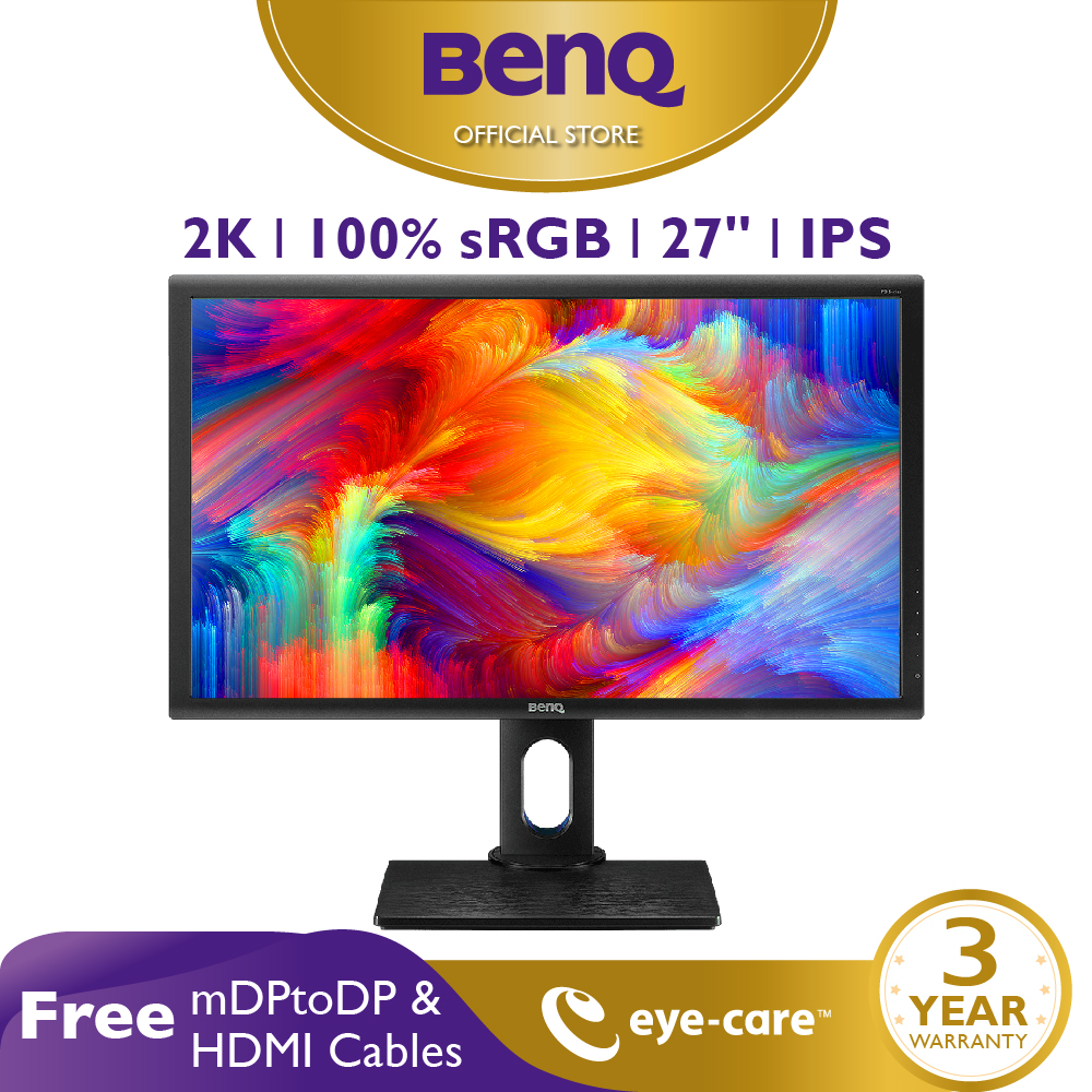 [BÁN CHẠY] Màn hình đồ họa BenQ PD2700Q 27inch 2K QHD 100% Rec.709 sRGB tích hợp công nghệ bảo vệ...