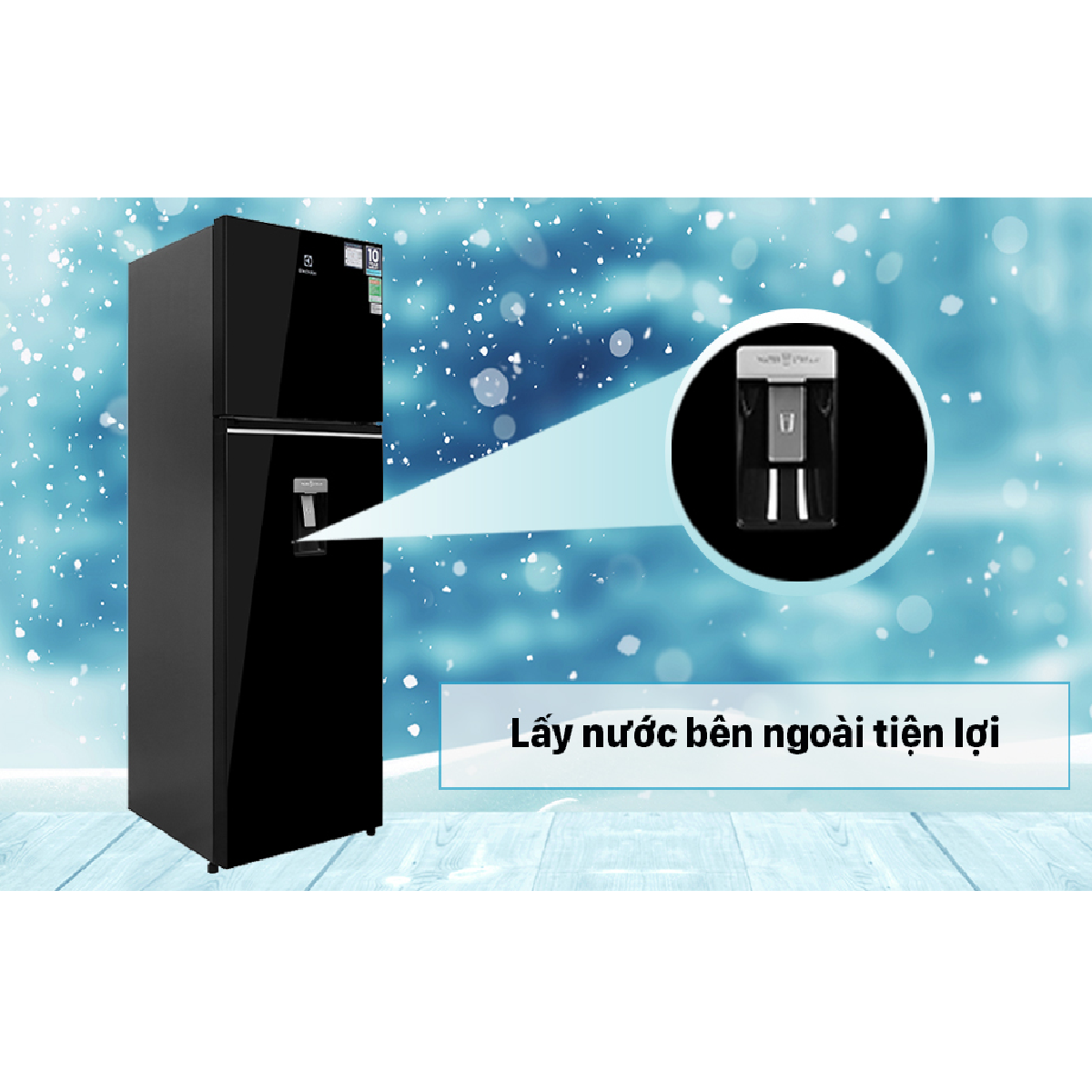 [Trả góp 0%]Tủ lạnh Electrolux Inverter 341 lít ETB3740K-H