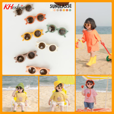 Kính thời trang cho bé phong cách Hàn Quốc, kính đi nắng chống tia cực tím mặt tròn đủ màu sắc mã 1593
