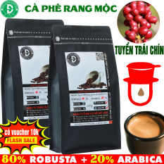 1kg cà phê rang mộc gu đậm Thành phần 80% Robusta + 20% Arabica – Cafe Ngon Nguyên Chất Đến Từ Đắk Lắk – 2 gói mỗi gói 500gr – Cam kết nguyên chất – Xay sẵn dùng pha phin – DUC ANH COFFEE thương hiệu cafe rang mộc – cà phê Đức Anh
