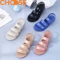 Giày Nữ Giày Đi Mưa Giày Sandal Đế Bằng Dép Cao Su Nữ Chống Thấm Nước Cho Mùa Mưa HOT Nhất Kiểu Dáng Ba Sọc Thon Chân Tăng Chiều Cao 1805