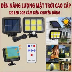 Đèn năng lượng mặt trời solar light mini Cao Cấp F120 COB Đèn Led có điều khiển cảm biến hồng ngoại chuyển động NAMI STORES