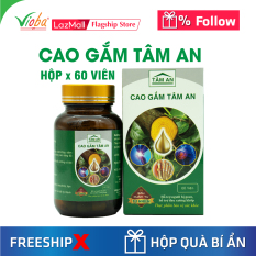 Viên uống xương khớp, gout (gút). Giảm đau nhức do gout, viêm xương khớp, viêm khớp dạng thấp. Giảm nguy cơ tăng Acid uric trong máu. Cao Gắm Tâm An, hộp 60 viên.