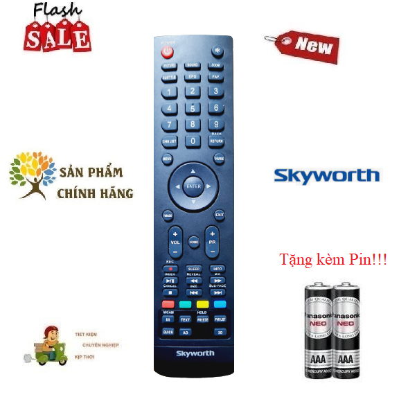Remote Điều khiển tivi Skyworth LED/LCD/Smart TV- Hàng mới chính hãng Skyworth 100% Tặng kèm Pin!!!