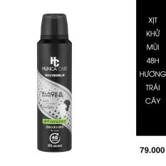 Xịt Khử Mùi Hunca Care ngăn mùi 48h hương nam tính Trái cây, Cam Bergamot dành cho nam 150ML