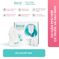 Cốc nguyệt san Silicone y tế Beu Cup – Băng vệ sinh kiểu mới, cốc nguyệt san co giãn