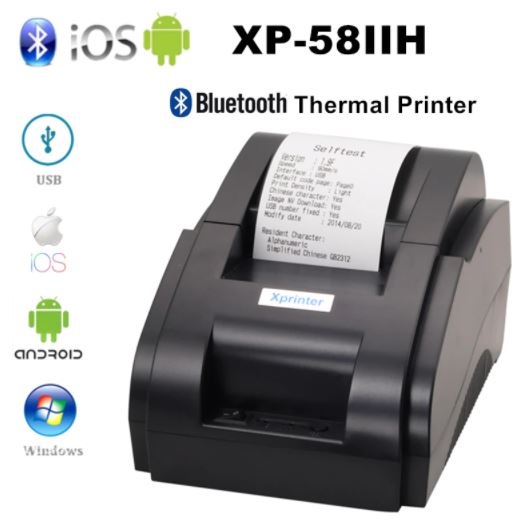 Máy in hóa đơn bluetooth Xprinter in bill thẻ nạp điện thoại từ ứng dụng