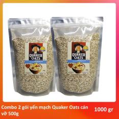 Combo 2 gói yến mạch Quaker Oats cán vỡ 500g