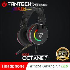 Tai nghe Chụp tai Gaming OCTANE 7.1 hỗ trợ LED RGB kèm micro phone có phần mềm tùy chỉnh âm thanh cho Game thủ FANTECH HG23 – Hãng phân phối chính thức