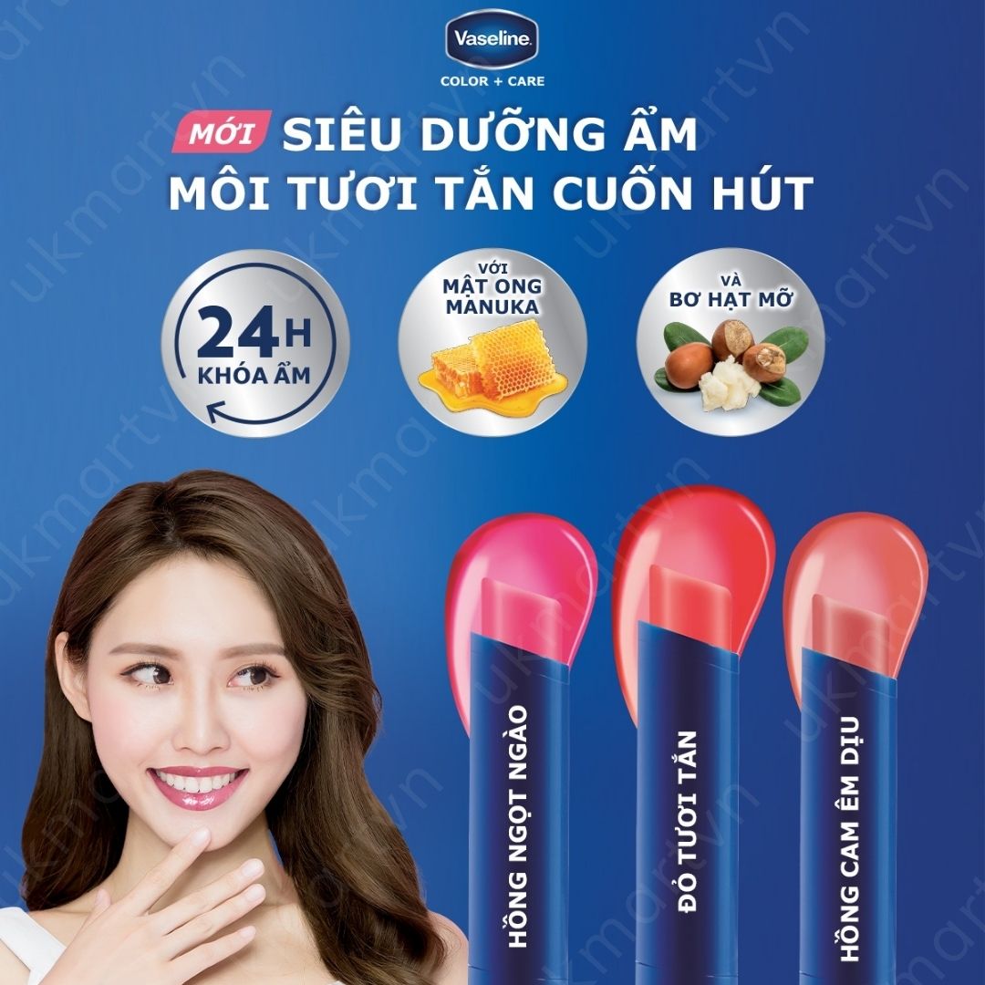 Son Dưỡng Vaseline Lip Therapy Original Không Mùi 48Gr Guardian Việt Nam