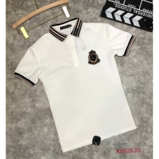 Áo thun polo nam Cổ Đệt Nâu CG, chất liệu da cá sấu, phong cách thể thao, 2 màu trắng đen, full size M L XL XXL từ 35-90kg