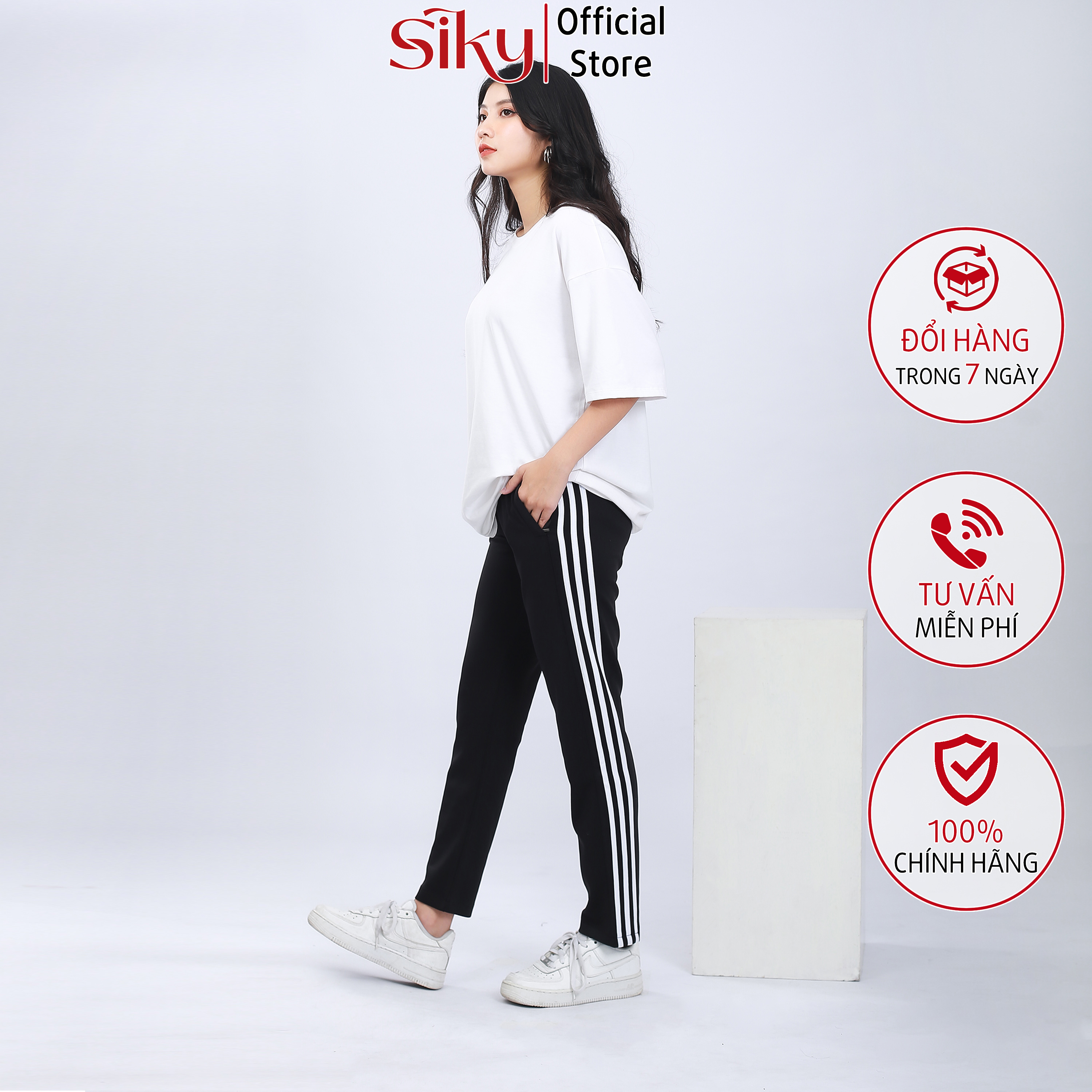 Quần thể thao dài SIKY 3 sọc suông
