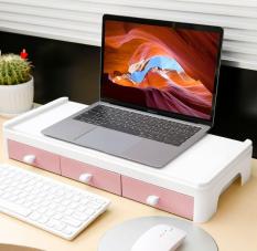 Bàn laptop bằng nhựa để bàn, đặt máy tính tăng độ cao đặt máy, có hộc bàn để sắp xếp đồ đạc gòn gàng