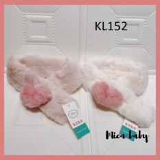 Khăn len lông thỏ mềm mại hình trái tim xinh xắn cho bé KL152 Mica Baby