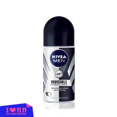 Lăn Khử Mùi Giảm Hình Thành Vệt Ố Vàng Trên Quần Áo Nivea Men Invisible For Black And White 50ml _ 82245