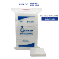 Khăn khô đa năng cho bé Likado 300g gấp tư 14x20cm (1 gói)