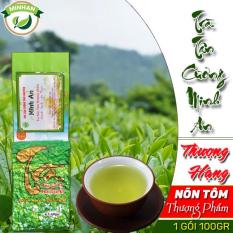 100g trà Thái Nguyên Nõn tôm thượng phẩm, xanh sạch thơm ngon cho người sành trà bắc, chè đen khô mạn