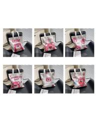 Túi tote vải canvas gấu dâu ngẫu nhiên