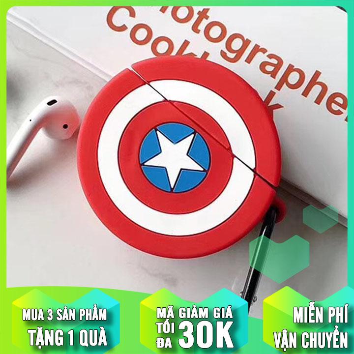 Case silicon cho tai nghe Airpods hình Khiên