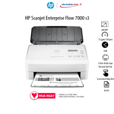 Máy quét HP Enterprise Flow 7000 S3, Tốc độ 75 ppm/150 ipm. Scan hai mặt