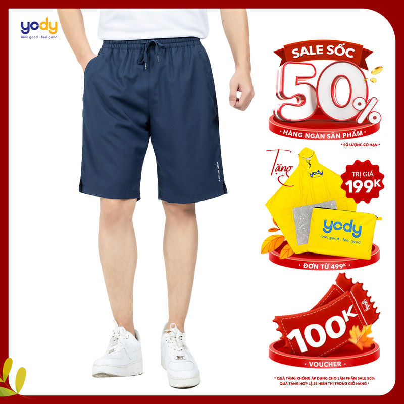 Quần short thể thao nam YODY, sooc nam mềm, nhẹ, thoáng khí, mau khô SQM5021