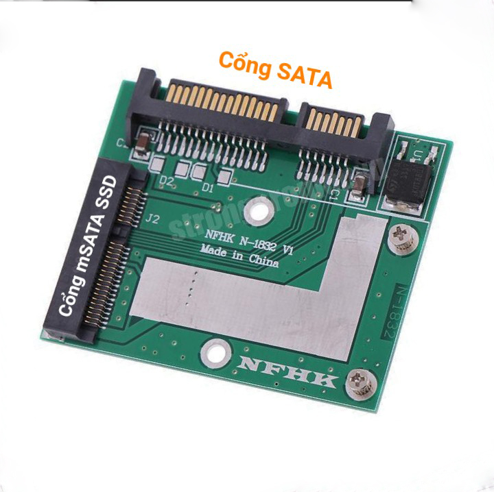 Bo Chuyển Đổi mSATA SSD Sang SATA 2.5 6.0gps Chuyên Dụng