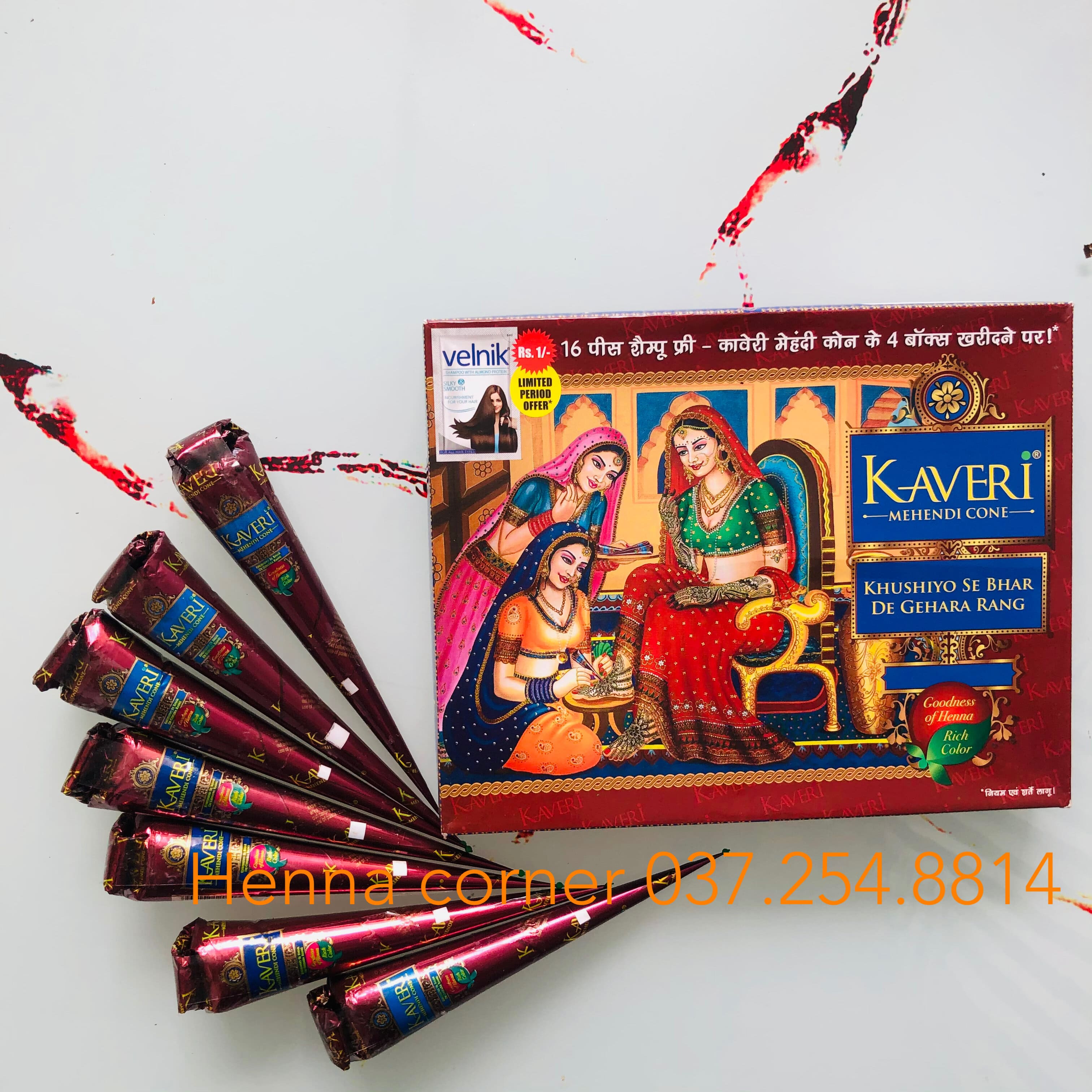 [DATE MỚI] HENNA KAVERI - MỰC VẼ (MỰC XĂM) Ấn Độ - Màu Nâu truyền thống - Tàn nhang