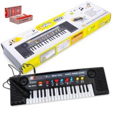 Đàn organ có míc MQ 3700 chất liệu nhựa có 01 loa, sử dụng 04 pin AA 1.5V rất tiện dụng, Bé học đàn tại nhà phát triển tay, trí não ,thuộc bàn phím