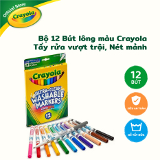 Bộ 12 Bút lông màu Crayola Tẩy rửa vượt trội, Nét mảnh – 587813