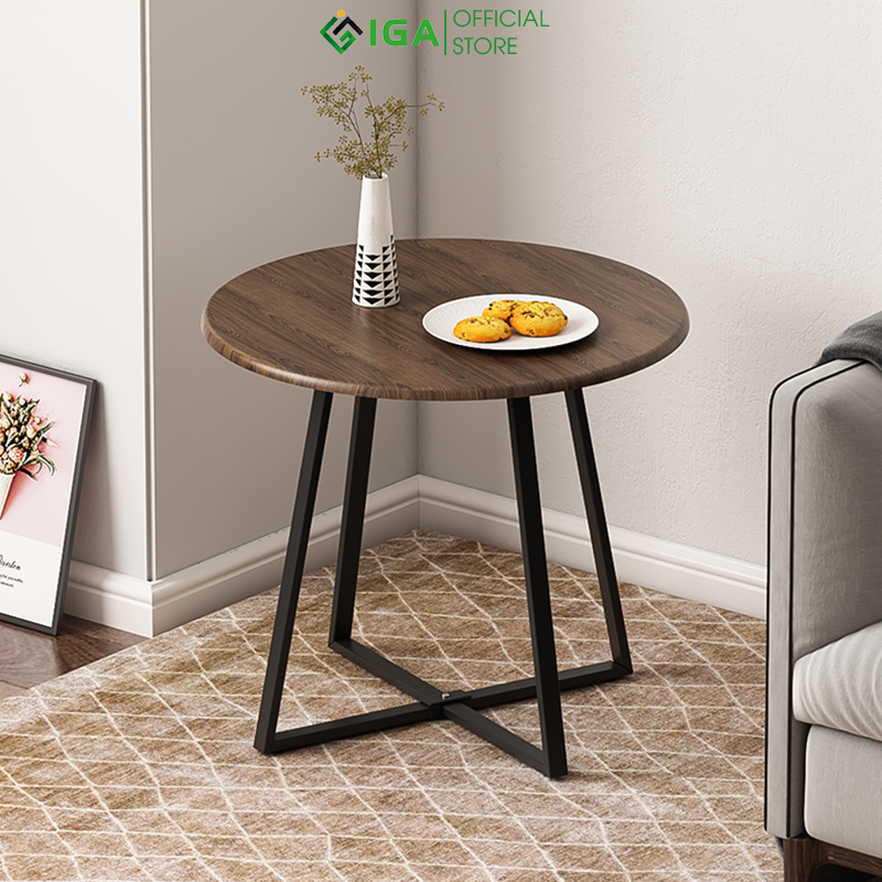 Bàn trà sofa tròn chân thép chống ghỉ phong cách hiện đại thương hiệu IGA – GM85