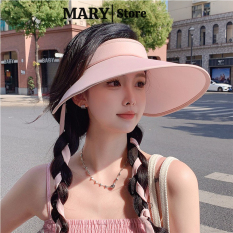 Mũ chống nắng rộng vành MARY nón đi biển nửa đầu vành rộng lưỡi trai thời trang mùa hè