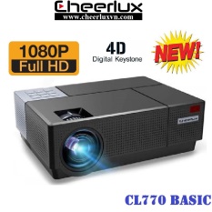 [Nhập ELAPR21 giảm 10% tối đa 200k đơn từ 99k]Máy chiếu Cheerlux CL770 projector Full HD 1920×1080 nâng cấp 2021 xem phim bóng đá tivi cực nét. Điều khiển Zoom và keystone 4 chiều. Bảo hành 12 tháng.