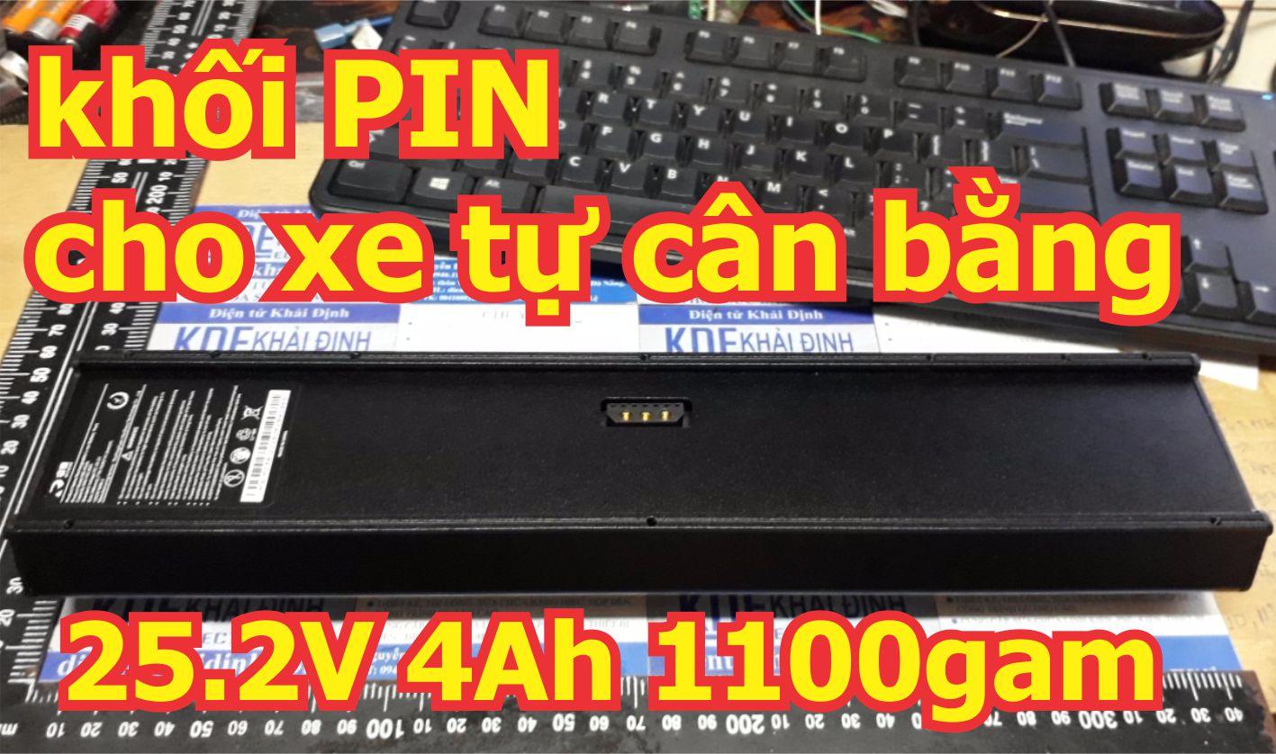 khối PIN cho xe điện, xe tự cân bằng vv 25.2V 4Ah 100.8Wh 1100gam kde5634