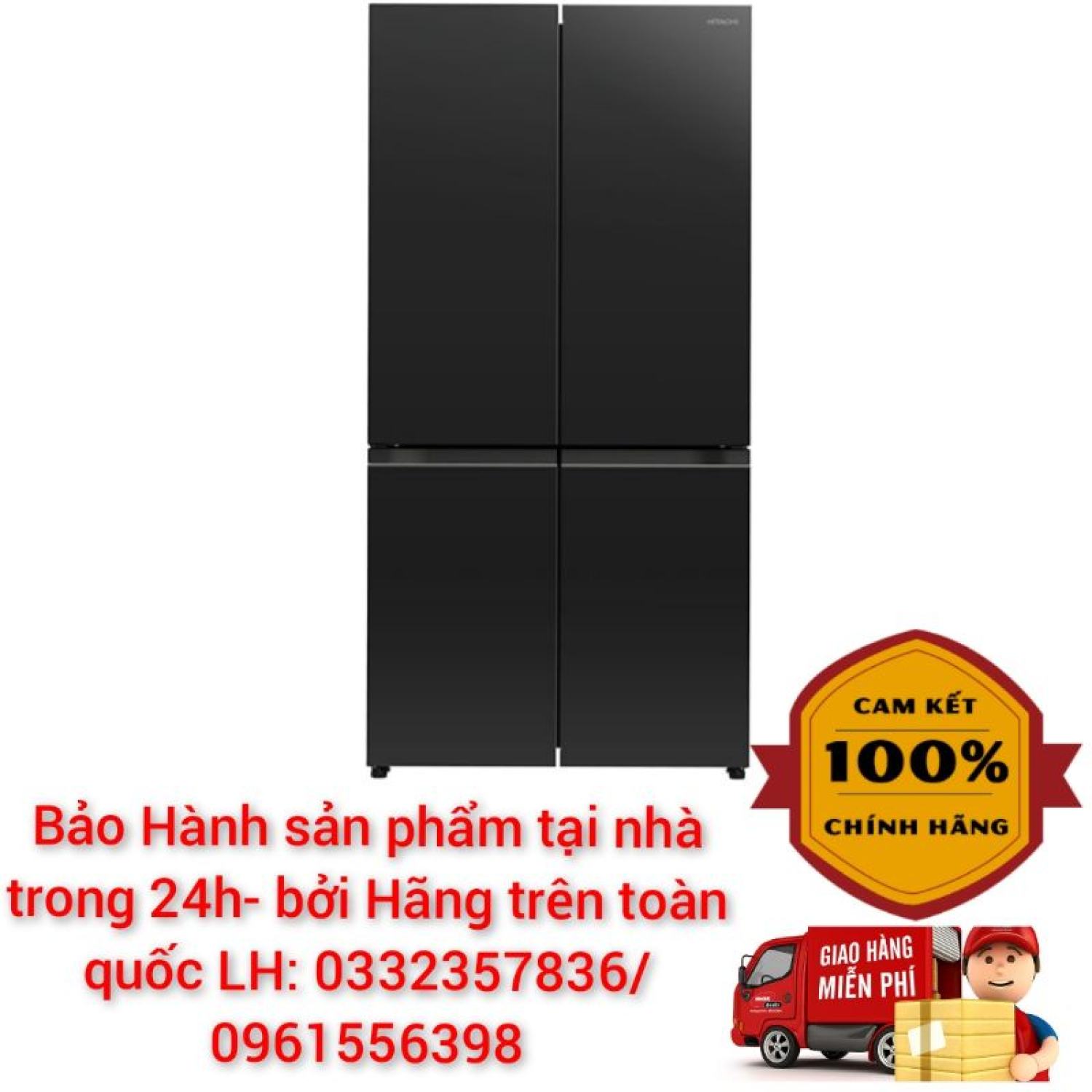 Tủ Lạnh Hitachi Inverter 569 Lít R-WB640PGV1(GCK) 4 Cánh